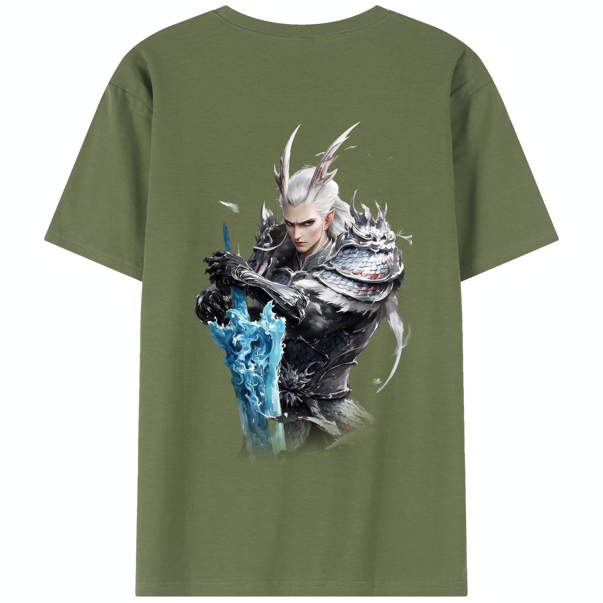 （画像用） Ne Zha 2 ナタ 魔童の大暴れ 綿100％半袖Tシャツ（背面プリント）